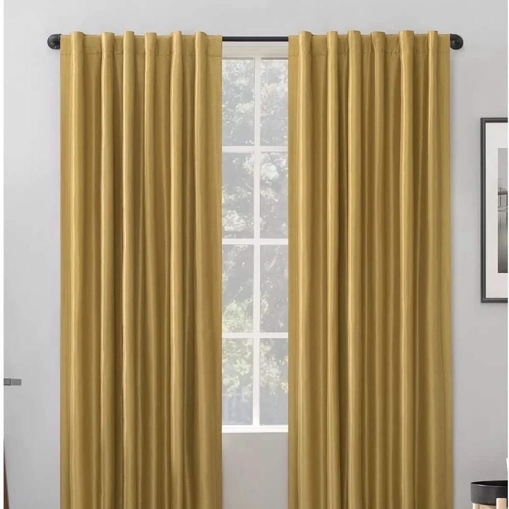 Lauren Ralph Lauren Palisades Room Darkening Back Tab Rod Pocket Curtain Panel